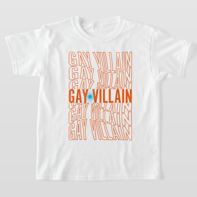 Camiseta Gay Villain Funny Meme LGBT Orgulho gay LGBT LGBT (Postura )
