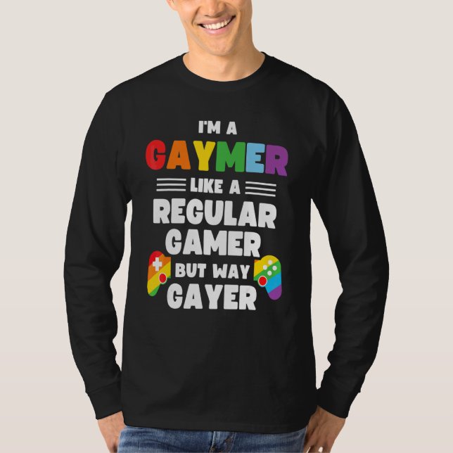 Camiseta Gaymer Gay Gamer Lgbt Pride Rainbow Controller Ga (Frente)