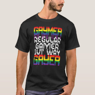 Camiseta Gaymer, jogador comum, mas gaymer, ícones arco-íri