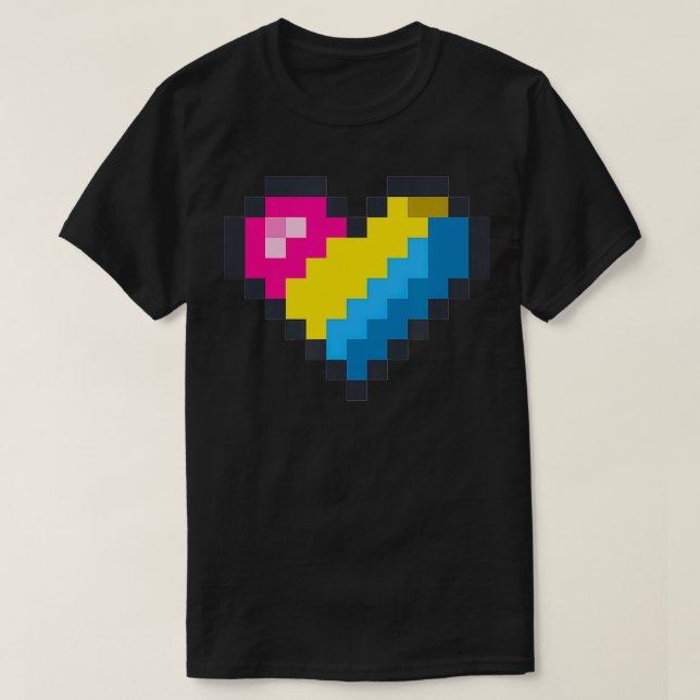 Camiseta Gaymer LGBT Ortogulho Panseual Gamer Piel Heart (Frente do Design)