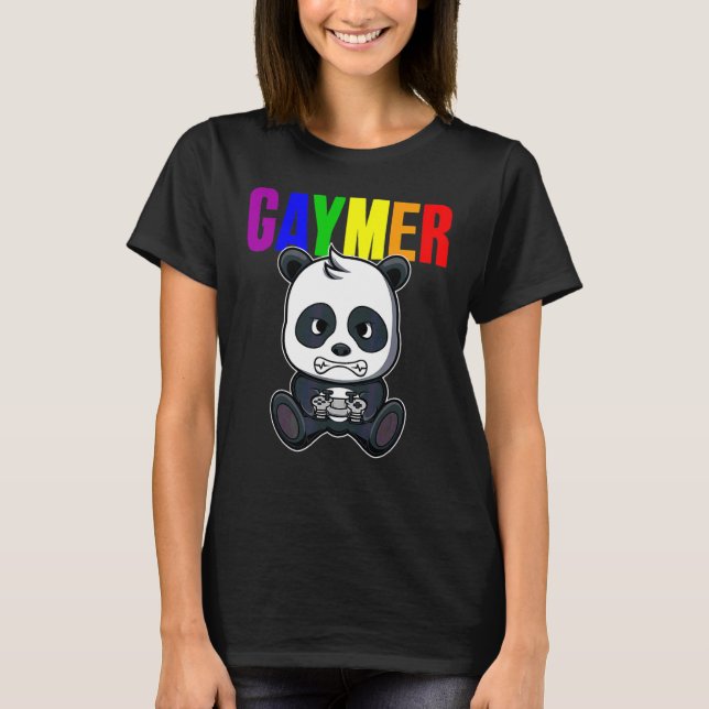 Camiseta Gaymer Orgulho gay Flag Gamer Lgbtq Video Game Pan (Frente)