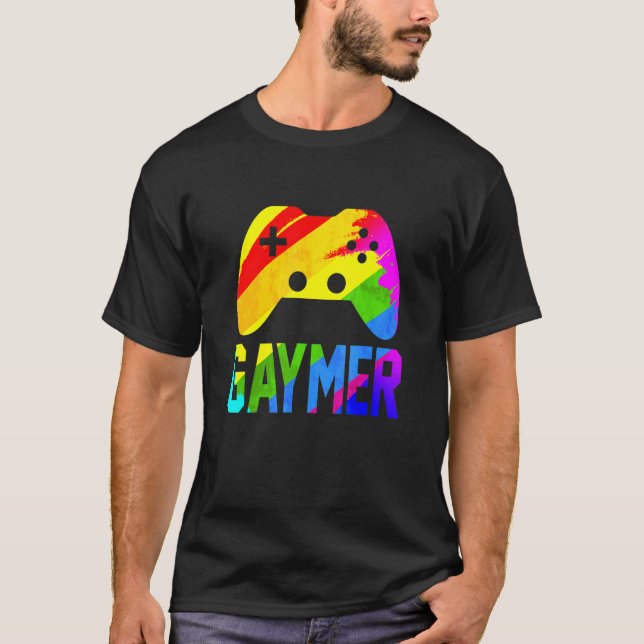 Camiseta Gaymer Orgulho gay Flag Lgbt Pride Jogos Gamepad T (Frente)