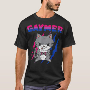 Camiseta Gaymer Purride Gaming de Vídeo Gamer LGBTQ Bisexua