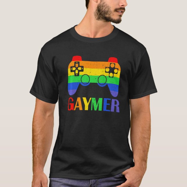 Camiseta Gaymer Video Game Controller Gaming LGBTQ Gay Prid (Frente)