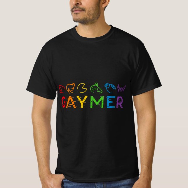 Camiseta Gaymer Video Game LGBT Heartbeat Gamer Pride Mont (Frente)