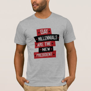 Camiseta Gays Millennials são o Novo Presidente