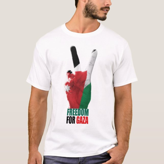 Camiseta Gaza livre AGORA! (Frente)