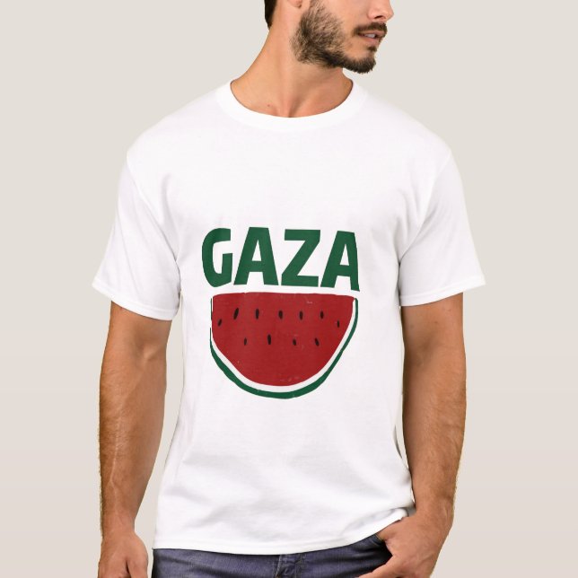 Camiseta Gaza, melancia, solidariedade palestina (Frente)