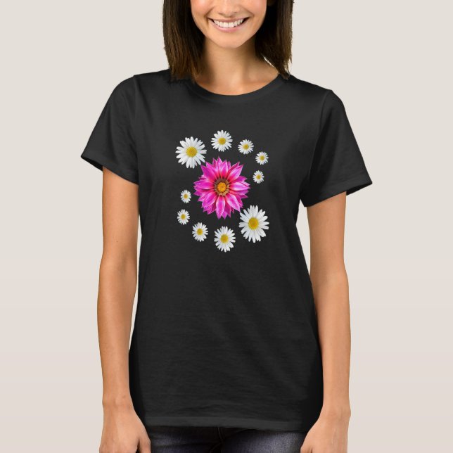 Camiseta Gazania Daisy Floral Pattern Gazania Daisy Blossom (Frente)