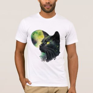Camiseta Gaze lunar - Gato Preto Místico