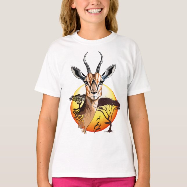 Camiseta Gazelle African Antelope Wild Animal (Frente)