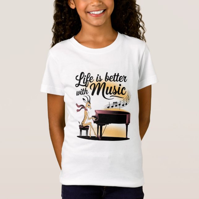 Camiseta gazelle piano (Frente)