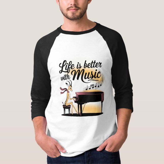 Camiseta gazelle piano (Frente)