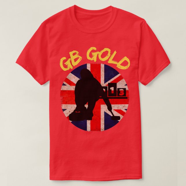 Camiseta GB Curling Dourado 2 (Frente do Design)