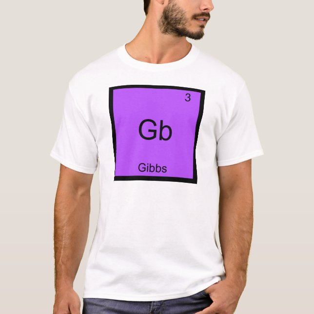 Camiseta Gb - Símbolo do Elemento Químico Engraçad (Frente)