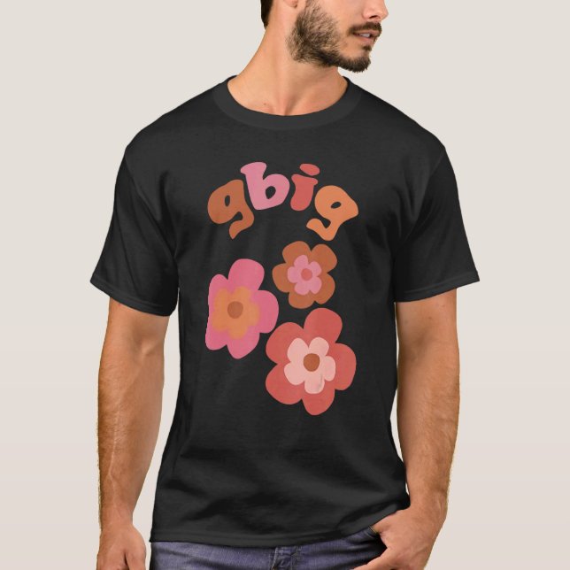 Camiseta Gbig Big Little Sorority Family Matching Flowers R (Frente)