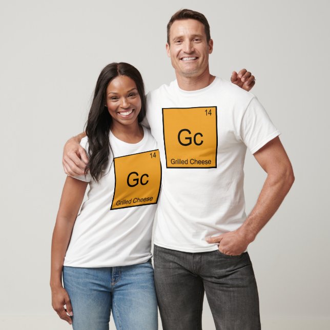 Camiseta Gc - Queijo Grelhado Símbolo de Elemento de Químic (Unissex)