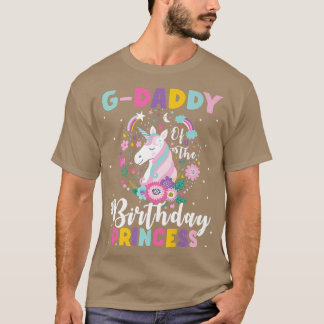Camiseta GDaddy Of the Birthday Princess Unicorn Birthday P