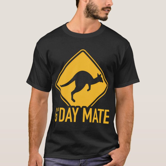 Camiseta G'Day Mate Austrália Kangaroo (Frente)