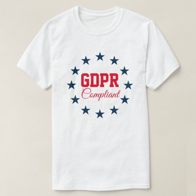 Camiseta GDPR complacente (Frente do Design)
