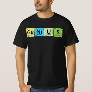 Camiseta Ge-Ni-U-S Genius - Elemento de Mesa Periódica t