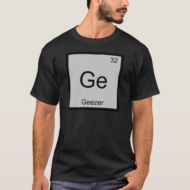 Camiseta Ge - Símbolo de Elemento Químico Geezer Tee Aposen (Frente)