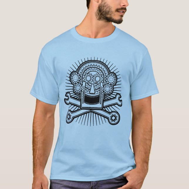 Camiseta Gearhead - bw (Frente)