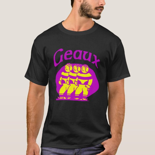 Camiseta Geaux Purple e Dourado (Frente)
