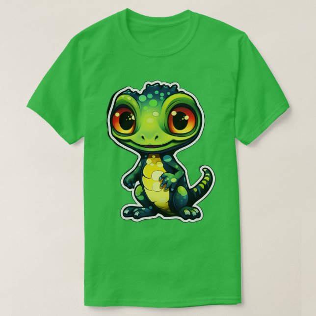 Camiseta Gecko Cute Gecko Mãe Engraçado Geckos 2 (Frente do Design)
