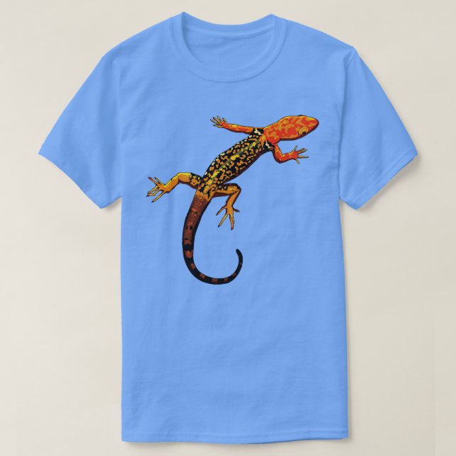 Camiseta Gecko de cabeça amarela de desenho (Frente do Design)