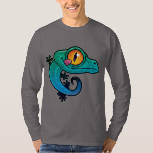 Camiseta Gecko de Cartoons Coloridos Bonitos