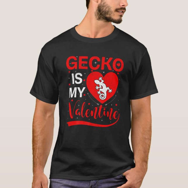 Camiseta Gecko É Meu Namorados Dias de os namorados Engraça (Frente)