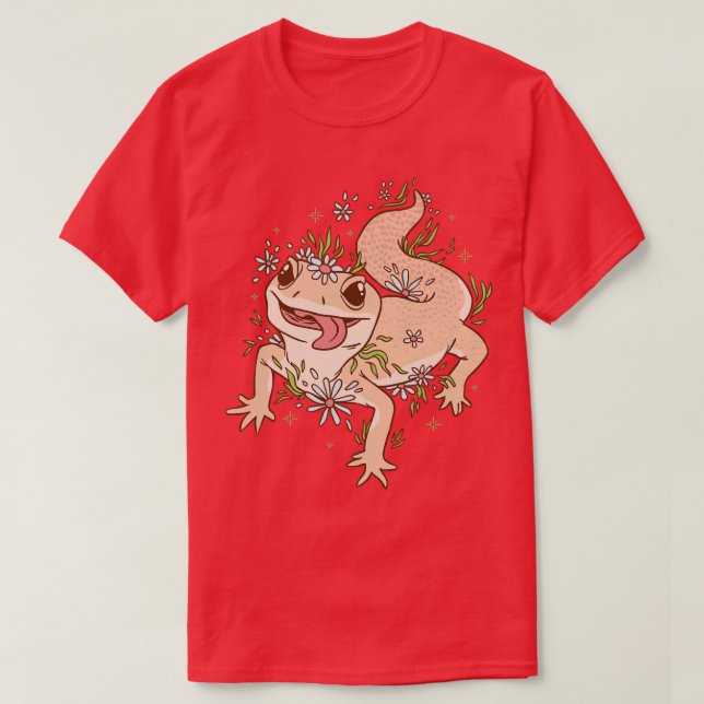 Camiseta Gecko Lizard Reptile Aestético (Frente do Design)