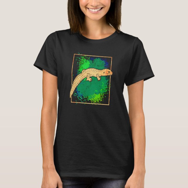 Camiseta Gecko Lizard Reptile Animal Colorful (Frente)