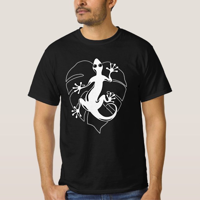Camiseta Gecko Lizard Silhouette (Frente)