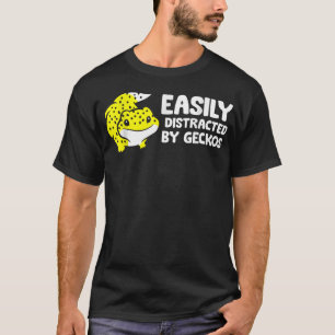 Camiseta Gecko Lover Facilmente Distraido Pela Geckos