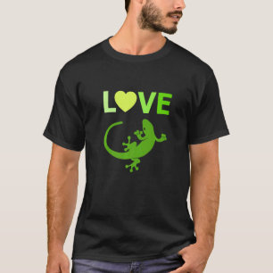 Camiseta Gecko Lover Heart Ama Minha Gecko Pet Reptile P