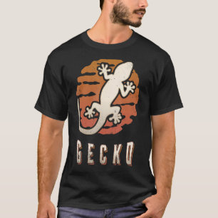 Camiseta Gecko Vintage Retro Classic Animal Sunset