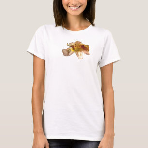 Camiseta Geco com crista lilly em um t-shirt das senhoras
