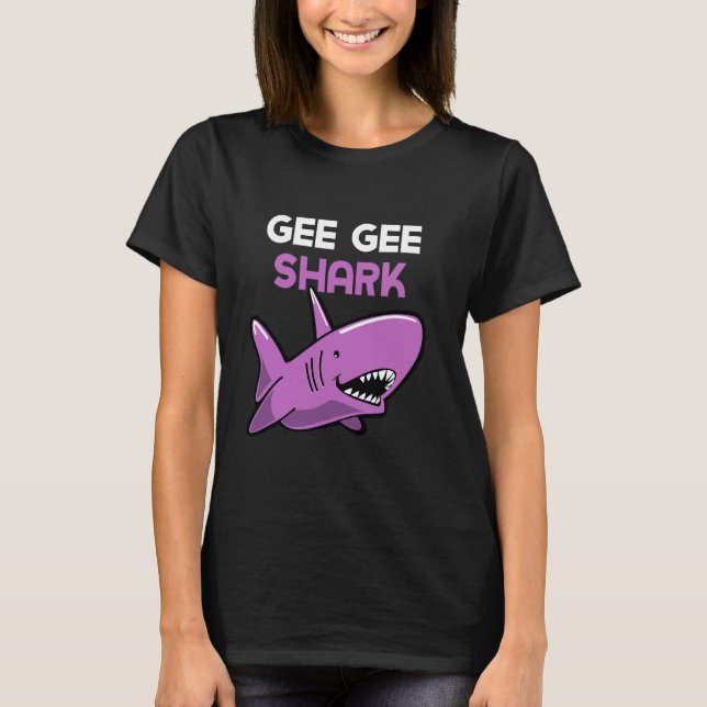 Camiseta Gee-Gee Shark Funny Family Grandma GeeGee (Frente)