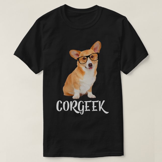 Camiseta Geek- 218 do Cachorro Corgi Corgeek (Frente do Design)