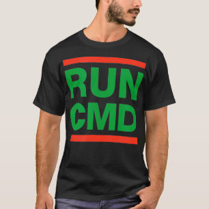 Camiseta Geek 80s Prompt de Comando EXECUTAR CMD