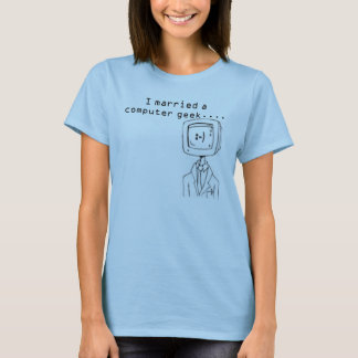 Camiseta Geek casado do computador