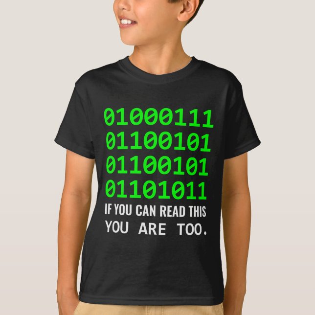 Camiseta Geek Computer Binary Code Software Developer  (Frente)