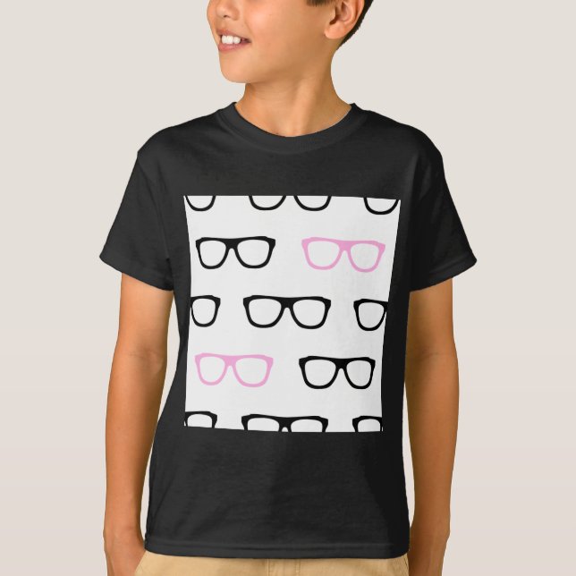 Camiseta geek cor-de-rosa (Frente)