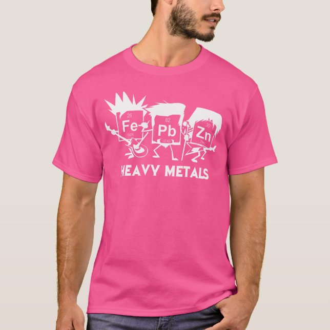 Camiseta Geek Da Ciência Dos Metais Pesados E Metal Pesado (Frente)