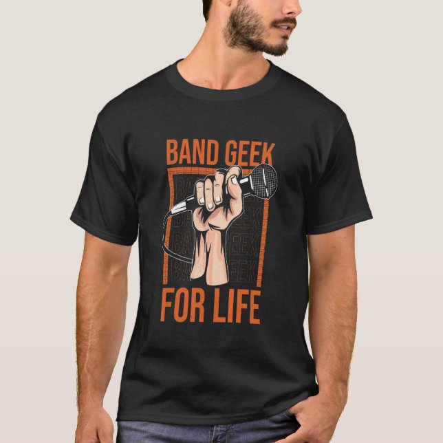 Camiseta Geek De banda Para Designs Musicais Para Toda A Ba (Frente)