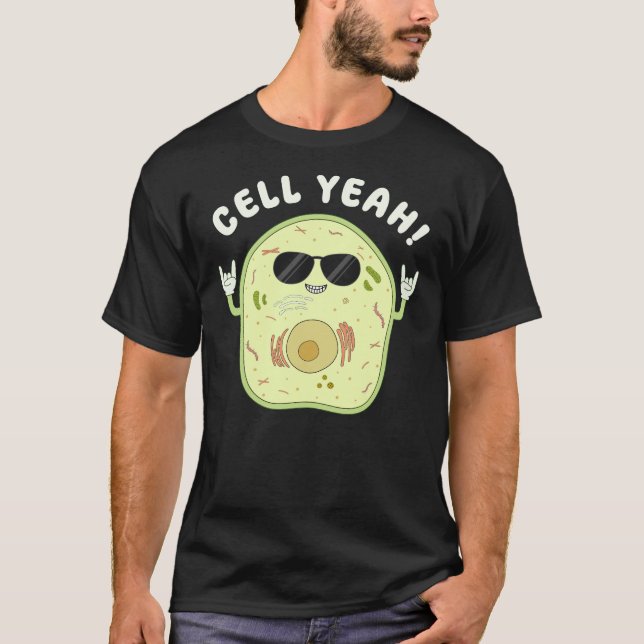 Camiseta Geek de Ciência do Pun de Biologia Cell Sim (Frente)
