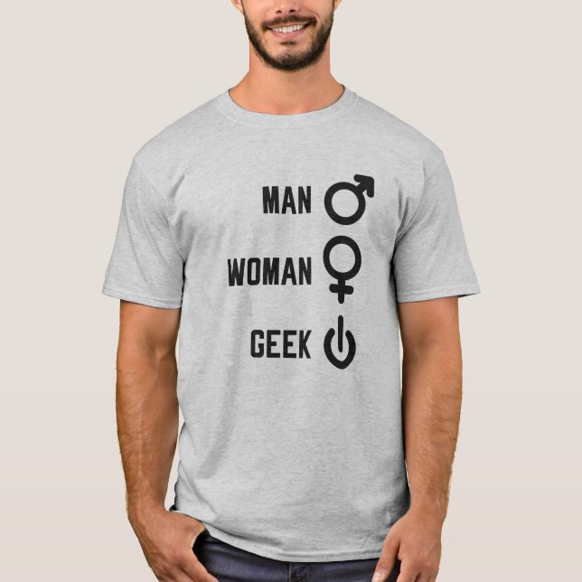 Camiseta Geek de Homem-Mulher Presente (Frente)