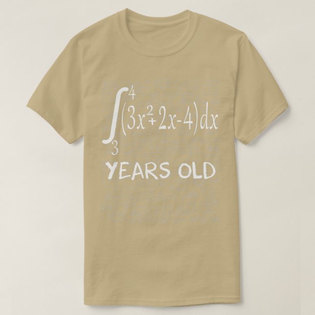 Camiseta Geek de matemática engraçado de 40 anos aniversári (Frente do Design)